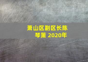 萧山区副区长陈琴箫 2020年